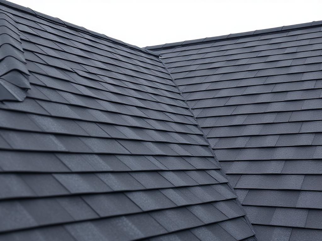 Charcoal architectural asphalt shingle roof with clean ridge detail